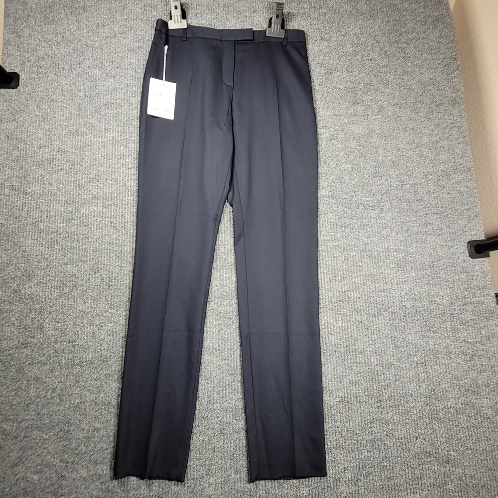 NWT Hermes Bleu Noir Wool Blend Cigarette Trousers Women Pants Size 40